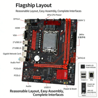 Carte mère d'ordinateur H610 MAX prenant en charge 1700 broches, processeur de 12e/13e génération avec interface M.2, carte mère en gros