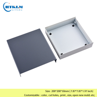 Boîtier de batterie en fer boîtier électrique boîtier d'alimentation boîtier de projet électronique en fer boîte de jonction en métal 200*200*50mm