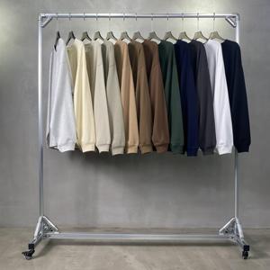 T-shirt pour homme à manches longues surdimensionné en coton 100% de haute qualité, tricoté, avec impression DTG personnalisée - Product Image 4
