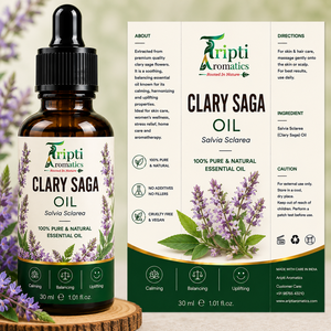 Huile Essentielle de Sauge Sclarée (Salvia Sclarea) issue de fleurs et de feuilles pour les soins du visage, les huiles corporelles, les produits capillaires et les soins du cuir chevelu - Product Image 2