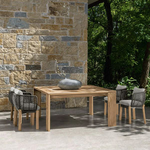 Ensemble de mobilier de jardin en teck haut de gamme, moderne et pastoral, tables et chaises en teck pour patio, meubles d'extérieur imperméables, chaises en teck pour cour - Product Image 2