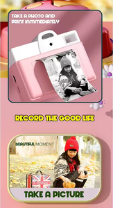 Fotocamera Digitale Istantanea Q8 per Bambini con Sensore CMOS, Schermo LCD Rotante da 2,4", Stampante Fotografica - Regalo di Natale e Compleanno - Product Image 5