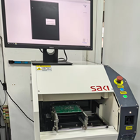 Machine AOI 2D intelligente SAKI BF-comet18 10 2018 pour ligne d'assemblage SMT de circuits imprimés, utilisée avec des composants essentiels : PLC, pompe, moteur