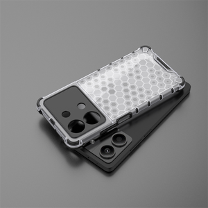 Vendita calda a nido d'ape cassa del telefono per Redmi Note 13 Pro <span class=keywords><strong>5G</strong></span> armatura quattro angoli di protezione TPU Shockproof cover mobili - Product Image 3