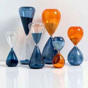 Nouvelle horloge à sable créative en verre, sablier, minuterie de <span class=keywords><strong>3</strong></span> à 60 minutes, ensemble de minuteries personnalisées, forme de goutte d'eau miniature pour la décoration de la maison - Product Image 1
