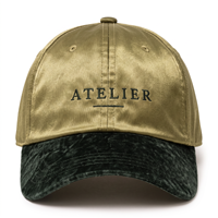 Gorra de Béisbol de Satén de Alta Calidad con Visera de Terciopelo en Contraste, Letra Bordada, Unisex, Estilo Duckbill, Logotipo Personalizado, OEM, ODM