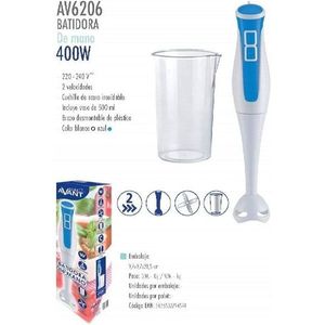 Batidora de mano Avant 400W 2 velocidades con jarra de 500 ml blanca y azul - Product Image 1