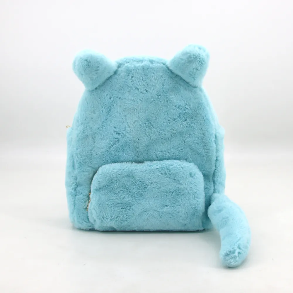 Fluffy Cute Backpack Children School Bag Kids Plush Backpack