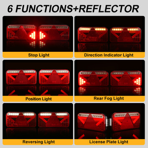 Feux arrière LED <span class=keywords><strong>pour</strong></span> remorque, homologués ECE, étanches, <span class=keywords><strong>pour</strong></span> remorque, fourgonnette, camion - Product Image 4
