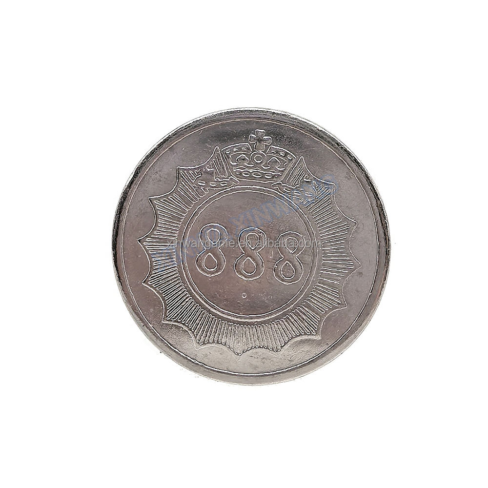 Silver 888 25MM 100pcs