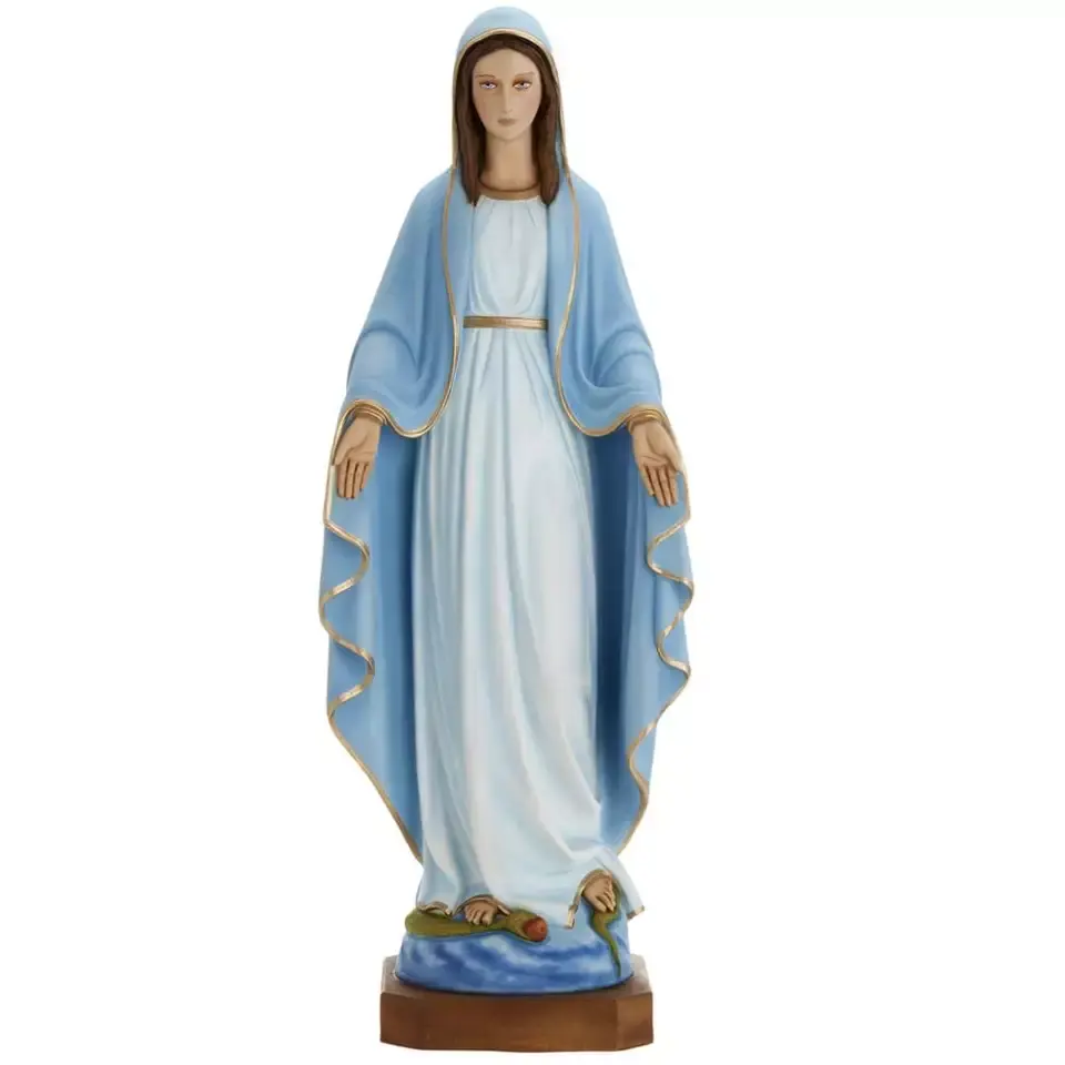 Europese Decoratie Glasvezel Outdoor Virgin Mary Standbeelden Sculptuur Voor Decor