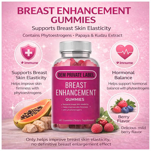 OEMプライベートラベル パパイヤ＆葛根エキス配合 バスト引き締めグミ 60粒 - Product Image 3