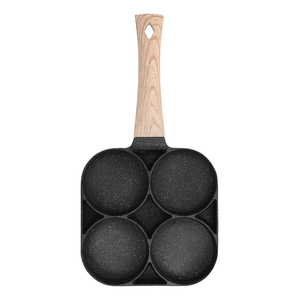 Sartén Cuadrada Metálica Antiadherente con Mango de Madera, Revestimiento de Mármol Antiadherente, Sartén para 6 Huevos, Apta para Cocinas de Gas e Inducción - Product Image 3