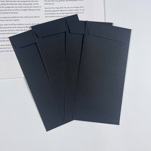 ซองกระดาษสีดำแบบปิดเองพิมพ์โลโก้ได้ตามต้องการซองเก็บเงินสดสำหรับธนาคารจัดทำงบประมาณ - Product Image 5