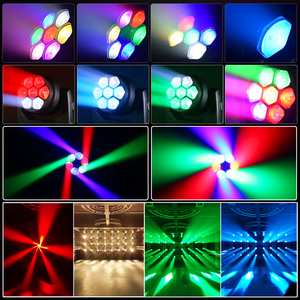 Marslite 7*40W Mini Abeille Oeil Tête Mobile Lumière Rgbw 4In1 <span class=keywords><strong>Lyre</strong></span> faisceau Zoom <span class=keywords><strong>Led</strong></span> Lavage Têtes Mobiles 7x40 événement Dj Stage Light - Product Image 5