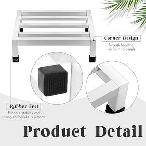 3 علب رف للأوزان المعدنية من الفولاذ المقاوم للصدأ رف للأوزان ، + رطل للتخزين بسعة تخزين تجارية لخدمات الطعام - Product Image 3