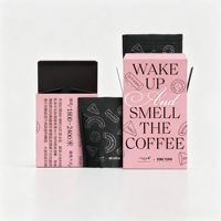 Boîte cadeau personnalisée pour café instantané, avec couvercle rabattable, en carton, avec logo personnalisé imprimé, finition mate lisse