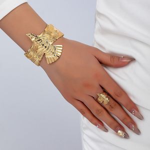 Ensemble de bijoux bracelet et bague en forme d'aigle de <span class=keywords><strong>la</strong></span> série Animal pour femmes - Product Image 1