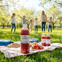 Base de boisson pour enfants sucrée et acidulée, purée de fraises, jus emballé en bouteilles et en fûts de 1000 ml/1 kg/200 kg.