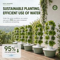 Offre Spéciale : Kit de culture hydroponique en aluminium à 5/7/9 niveaux, 28 sites avec éclairage LED pour légumes et jardin intérieur