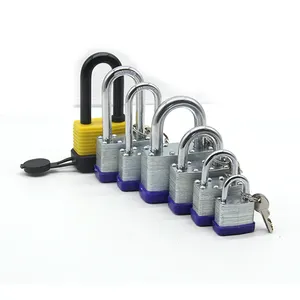 Long Shacle Brass Cylinder 50mm steel Laminated Padlock with Bumper