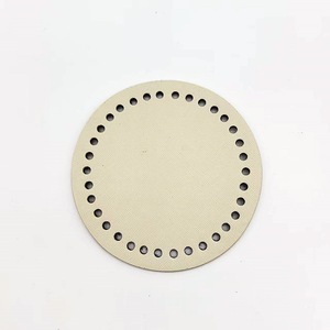 12cm <span class=keywords><strong>Round</strong></span> PU Leather Handbag Sem Rebites Bottom Shaper Knitting Crochet Bags Cushion Base Handbag DIY Shoulder Bags Acessórios - Product Image 6