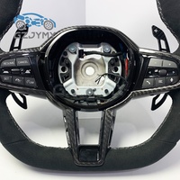 Volant 9040 pour BMW G20 G30 Série G, entièrement en daim, logo blanc, surpiqûres blanches, sans perforation, sport personnalisé