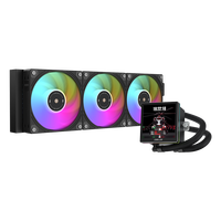 Boîtier d'ordinateur de jeu à refroidissement par eau ICE EMPEROR VISION 360 BK AIO avec roulement à billes ARGB LED Intel LGA115X/1200/1700/1851 AM4/AM5