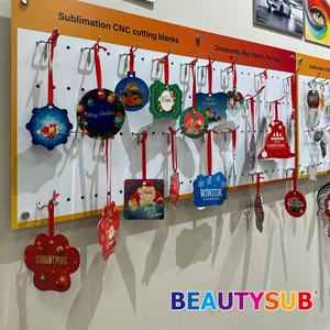 BEAUTYSUB 1.15mm HD Sublimation Aluminium Ornement <span class=keywords><strong>Arbre</strong></span> De Noël Brillant Blanc Ornements Aluminium Imprimable - Product Image 5