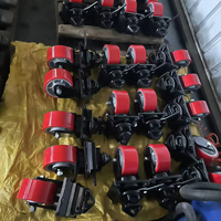 Patins à roulettes de 3 tonnes pour conteneur d'expédition, roulette pivotante ISO 10 pieds 20 pieds 40 pieds, noyau en fonte, revêtement PU
