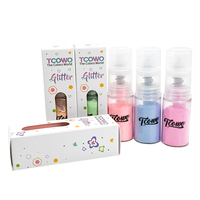 Poudre Néon Pastel, Spray Scintillant Corporel, Poudre de Mica de Qualité Cosmétique, Spray Ombré pour Cheveux et Corps, Beauté des Ongles