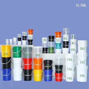 Seau en plastique PP <span class=keywords><strong>de</strong></span> qualité alimentaire <span class=keywords><strong>de</strong></span> 0,5L à 50L, <span class=keywords><strong>seaux</strong></span> à <span class=keywords><strong>peinture</strong></span> <span class=keywords><strong>de</strong></span> 5 gallons avec couvercles et poignées, baril d'eau en plastique – Vente en gros - Product Image 1