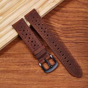Bracelet de <span class=keywords><strong>montre</strong></span> en cuir véritable personnalisé 7 couleurs 18 mm 20 mm 22 mm <span class=keywords><strong>Vintage</strong></span> Rally à dégagement rapide - Product Image 2