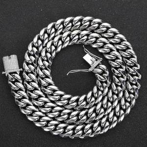 <span class=keywords><strong>Cadena</strong></span> Cubana YYN Monaco para <span class=keywords><strong>Hombre</strong></span>, Estilo Hip Hop, 6-18MM, <span class=keywords><strong>Cadena</strong></span> de Acero Inoxidable Miami, Chapada en Oro de 18K, con Incrustaciones de Diamantes - Product Image 2