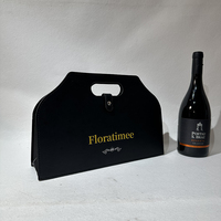 Boîte cadeau pour vin en cuir PU multifonctionnelle avec logo gravé, impression couleur intégrale et poignée