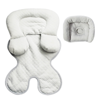 Ensemble de coussins de soutien pour bébé 3-en-1 amovibles pour poussette, siège auto et berceau, offrant une protection complète du corps, de la tête et du cou