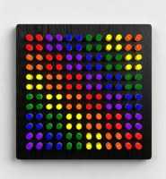 Jeu mural interactif lumineux Moetry : Jouet éducatif sensoriel DIY avec planche à broches LED pour la reconnaissance des couleurs et l'association lumineuse