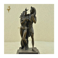 Peint à la main décor cadeaux figurines sculpture en bronze statues de pharaon égyptien