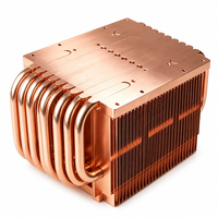 Dissipateur thermique industriel en cuivre HengDong à refroidissement passif, avec réseau de ailettes denses et base CNC pour applications d'alimentation électrique (Guangdong)