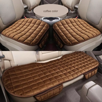 Housses de siège de voiture universelles Ensemble complet de peluche chaude pour l'hiver Coussin de protection des fesses Accessoires d'intérieur de voiture