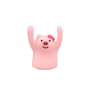 Pig Cake Decoration Handwritten Card Holder Valentine's Day Birthday Party Decor Plastic Round Shape - Product Image 5