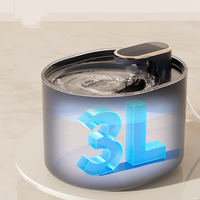 Distributeur d'eau automatique USB 3L pour chat en plastique super silencieux en forme de bouteille pour chat et chien