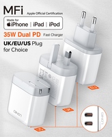 LDNIO A2528M Port USB MFi 35W PD WalCharger Adaptateur Chargeur portable avec câble USB C Chargeur portable pour téléphone portable