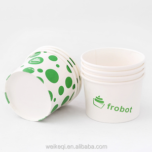 Biểu tượng tùy chỉnh in <span class=keywords><strong>Ice</strong></span> <span class=keywords><strong>Cream</strong></span> <span class=keywords><strong>cup</strong></span> sữa chua đông lạnh Gelato Bát 5oz-20oz dùng một lần tường Cốc giấy với nắp - Product Image 4