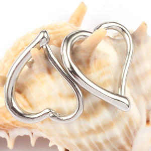 Evorte Bijou de piercing pour enfants en acier inoxydable, style punk, en forme de cœur, pour nez, lèvre, oreille, type clicker, anneau, manchette, boucle d'oreille, piercing corporel - Product Image 6