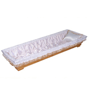 Set di Rivestimenti per Bara in Raso di Poliestere con Cuscino, Accessori Funerari per Decorazione Interna, Prodotti Funerari Europei - Product Image 2