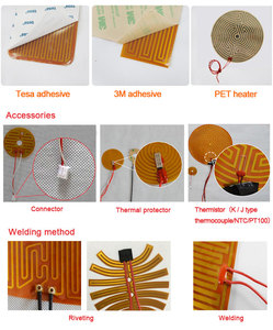 12v 3d Ptinter Electric Flexible Heating element kapton Polyimide pi <b>film</b> heater - Product Image 5