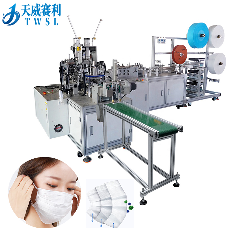 Прямая продажа с китайской фабрики, полностью автоматическая одноразовая хирургическая машинка для нанесения плоских масок, 180 шт./мин, машинка для нанесения плоских масок