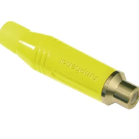Conector de Cable RCA Hembra ACJR-YEL, Carcasa Amarilla, para Transmisión de Señal de Audio y Cableado de Equipos de Audio