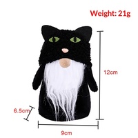 Décorations en peluche mignonnes de gnomes sans visage pour Halloween, ensemble de gnomes chat noir, citrouille et démon pour la décoration de fête, de maison et de table
